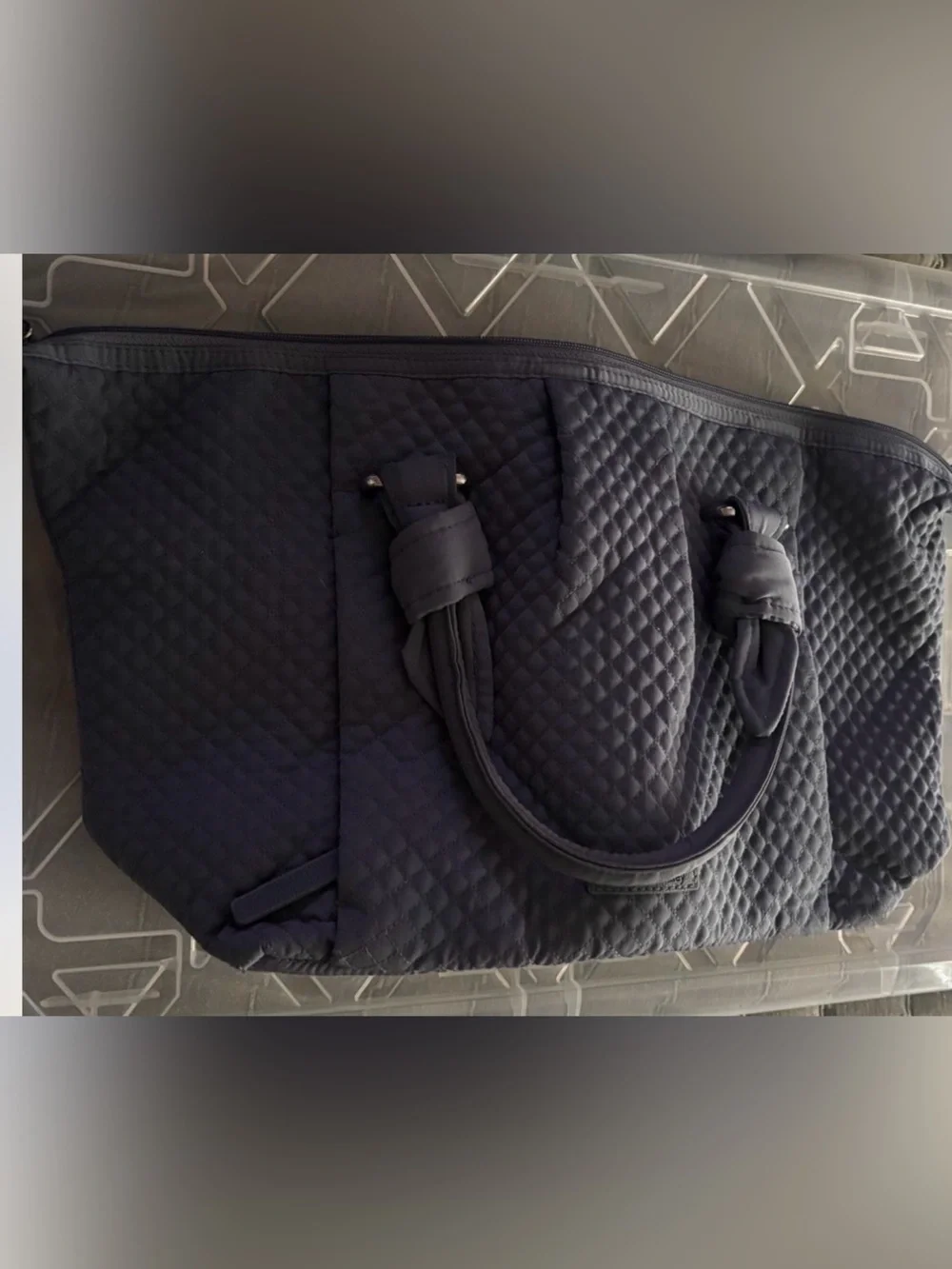 Vera Bradley Quilted Navy Blue Tote
